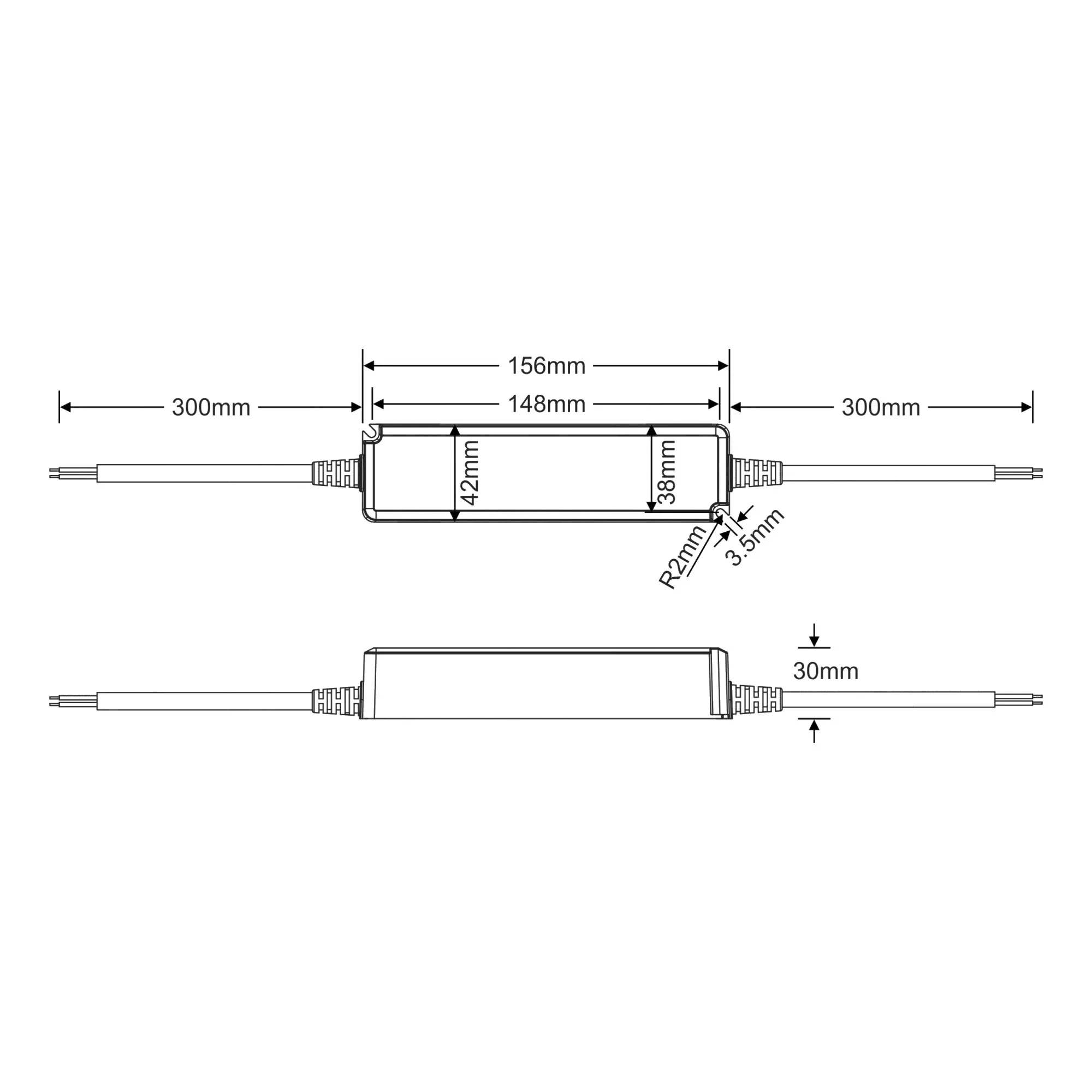 40W CV & CC Non-Dimmable LED Driver 24VDC IP65 SPF40-24A  Snappy SPF